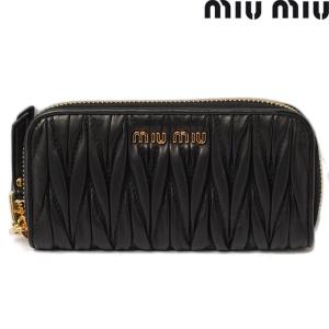 ミュウミュウ キーケース miumiu 6連　MATELASSE/マテラッセ　NERO/ブラック 5M0604｜brand-pit