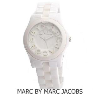 MARC BY MARC JACOBS(マークバイマークジェイコブス)腕時計 ラインストーン ホワイト MBM4523 【新品】【送料無料】｜brand-pit