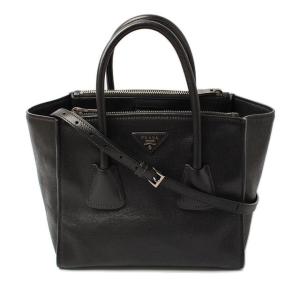 プラダ ハンドバッグ/ショルダーバッグ 2way PRADA B2625M カーフ NERO/ブラック【中古】｜brand-pit