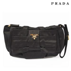 PRADA プラダ ポーチ/クラッチバッグ　シルク　RASO リボンモチーフ　ブラック/NERO　1N1422｜brand-pit