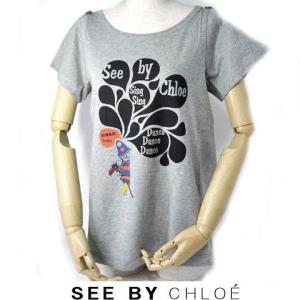 SEE BY CHLOE シーバイクロエ 半袖 Tシャツ キャット/猫 ホワイト 