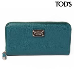 TOD'S トッズ D−STYLING ラウンドファスナー 長財布 ターコイズブルー XAWCBQA0400DOUT201 新品 送料無料｜brand-pit