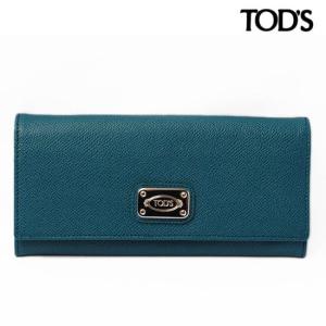 TOD'S トッズ 2折長財布 D−STYLING  レザー/ターコイズブルー XAWCBQBD400 新品 送料無料｜brand-pit