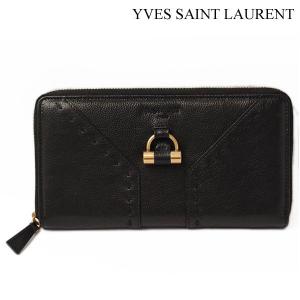 Yves Saint Laurent イヴ・サンローラン 長財布 ラウンドファスナー式　MUSE（ミューズ） ブラック　164570 C6D0G 1000 新品 送料無料｜brand-pit