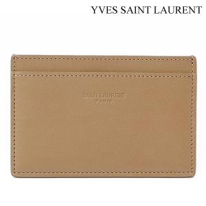 SAINT LAURENT サン ローラン  カードケース/名刺入れ　レザー　ダークベージュ　315878 新品 送料無料｜brand-pit