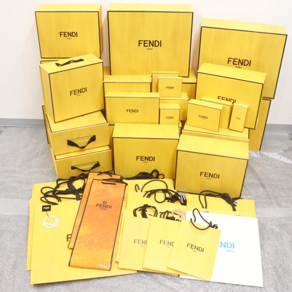 ITQNGMKH9OD4 即決 本物 FENDI BOX ショッパー 純正BOX 紙袋 化粧箱 イエ...