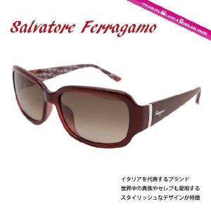 サルヴァトーレ フェラガモ サングラス Salvatore Ferragamo SF660S-624 パールレッド/ブラウングラデーション レディース 度付き対応 プレゼント ギフト｜brand-sunglasshouse