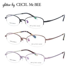 グリッターバイセシルマクビー メガネフレーム glitter by CECIL McBEE GCF 7505 全3カラー 51サイズ オーバル型 伊達メガネ ユニセックス メンズ レディース CECIL McBEE（セシルマクビー） グリッターバイセシルマクビー メガネ
