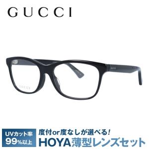 グッチ GUCCI メガネ 眼鏡 フレーム 度付き 度入り 伊達 アジアンフィット GG0162OA 001 55 ビー 蜂 プレゼント ギフト｜brand-sunglasshouse