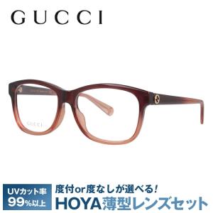 グッチ GUCCI メガネ 眼鏡 フレーム 度付き 度入り 伊達 アジアンフィット GG0374OA 003 55 ビー 蜂 インターロッキング GG プレゼント ギフト