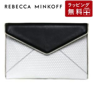 レベッカミンコフ クラッチバッグ レディース 女性 革 ブラック 黒 ホワイト REBECCAMINKOFF HS15FOLC17 004 BLACK/WHITE LEO CLUTCH レディース 女性