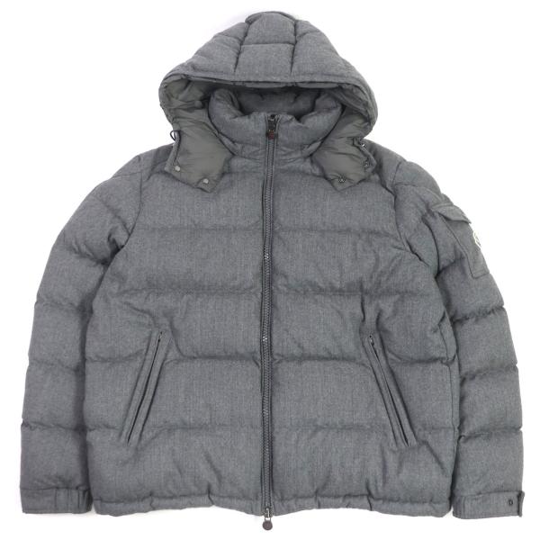 美品 MONCLER モンクレール 18-19AW MONTGENEVRE ウール WZIP ロゴワ...