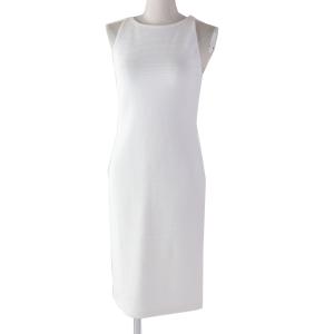 未使用品◎EMPORIO ARMANI エンポリオ アルマーニ 2019年製 DRESS ノースリーブ ワンピース／ドレス ホワイト 40 正規品 レディース｜brand-td-store