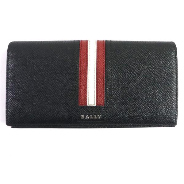 極美品▼BALLY バリー 6218067 TALIRO.LT10 レザー ロゴ金具付き ストライプ...