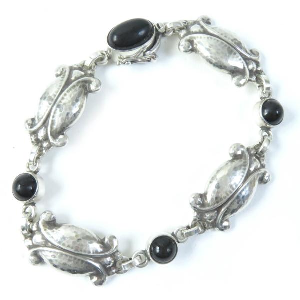 美品△Georg Jensen ジョージジェンセン 11 SV925 オニキス ムーンライトブロッサ...