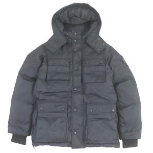 極美品□CANADA GOOSE カナダグース MANITOBA ブラックレーベル フーデッド ダウンジャケット ブラック S カナダ製 国内正規品 メンズ｜brand-td-store