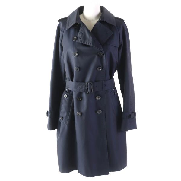 美品★Aquascutum アクアスキュータム 1451001-39 ロゴボタン・ベルト・ライナー付...