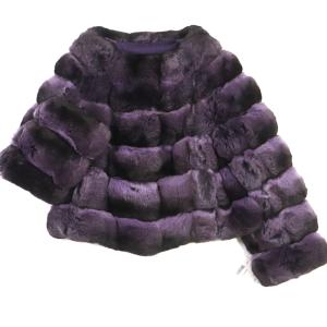 未使用品▽White Bear ホワイトベアー デザインミンク 裏地シルク100