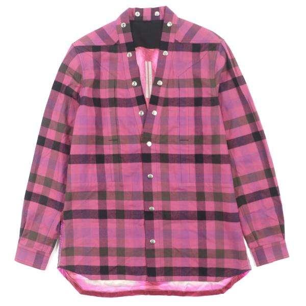 極美▼リックオウエンス 23SS RP01C5242 FOGPOCKET LARRY SHIRT チ...