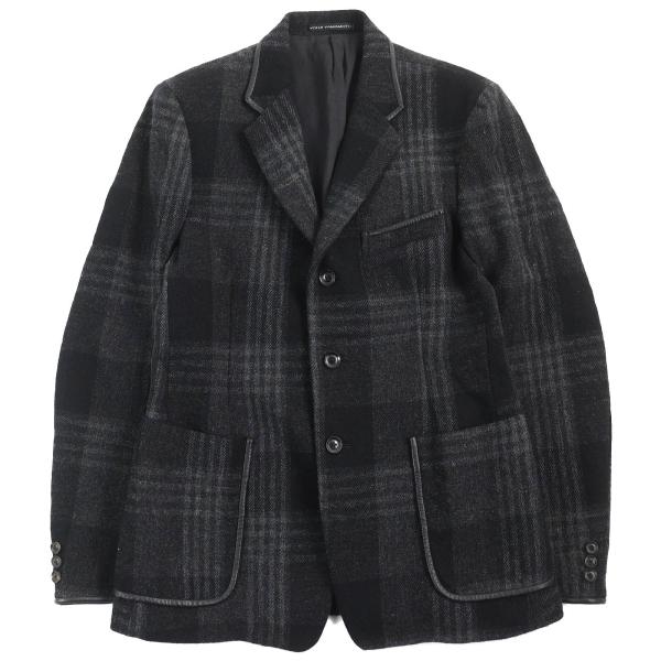 美品△Y’s for men ワイズフォーメン ヨウジヤマモト MO-J12-105 レザートリミン...