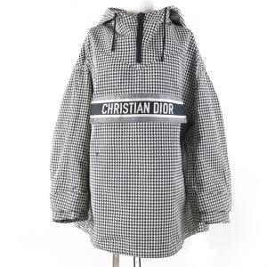 未使用品☆Christian Dior クリスチャンディオール 017C10A2856 アノラック 千鳥格子柄 オーバーサイズ ブルゾン L 正規品 レディース