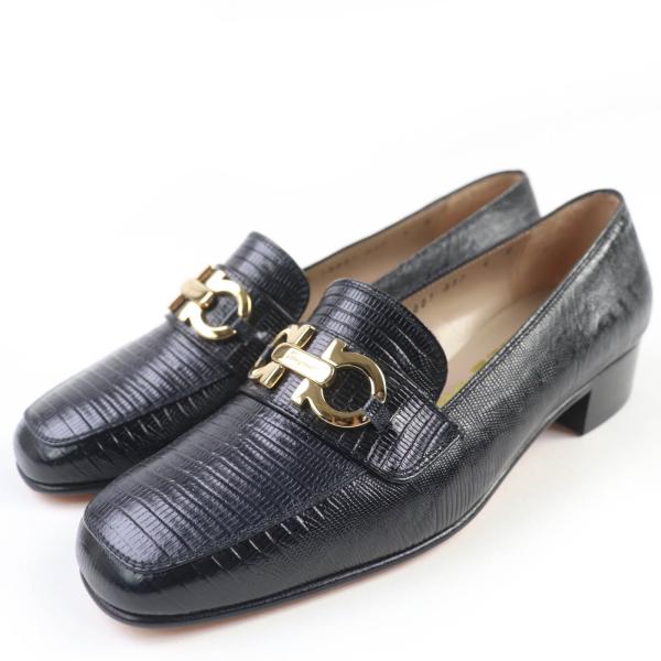 未使用品☆Salvatore Ferragamo サルヴァトーレフェラガモ ダブルガンチーニ リザー...