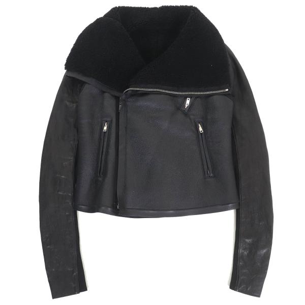 美品△Rick Owens リックオウエンス RP2718 アーカイブ ムートン ライダースジャケッ...