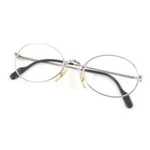 美品□Cartier カルティエ 135 トリニティ メガネ 眼鏡 アイウェア シルバー ブラック 51□19 度入り ケース付き フランス製 メンズ