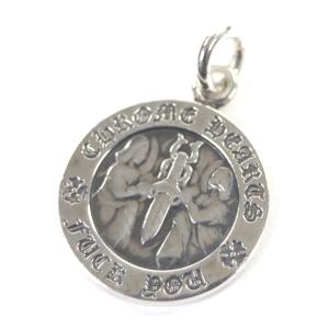 美品▼CHROME HEARTS クロムハーツ CHRM ANGL MDL　エンジェルメダルチャーム V1 ペンダントトップ SV925 シルバー 重量5.4g