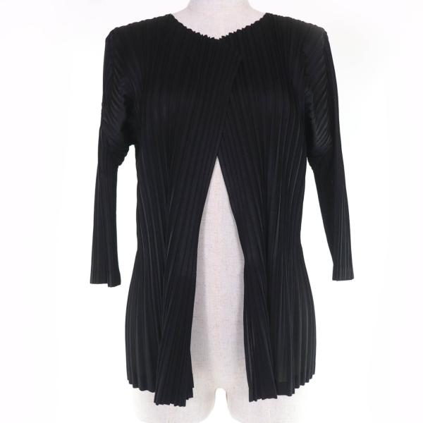 極美品☆PLEATS PLEASE プリーツプリーズ イッセイミヤケ PP33-J0793 5分袖 ...