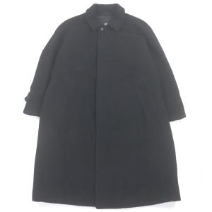 美品□BURBERRY LONDON バーバリーロンドン アンゴラ ミンク混 ロゴボタン 裏地チェック柄 ステンカラーコート 94-175-6 日本製 正規品