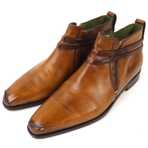 美品△Berluti ベルルッティ レザー オルガ期 スカーズ カリグラフィ デムジュール レザー ...