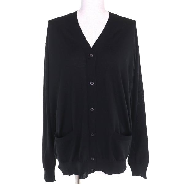 未使用品△PRADA プラダ 2024年製 DNA00S バージンウール100％ Vネック 長袖 ニ...