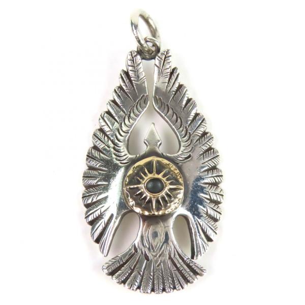 美品△ARIZONA FREEDOM アリゾナフリーダム 925 K18 太陽神イーグル ネックレス...