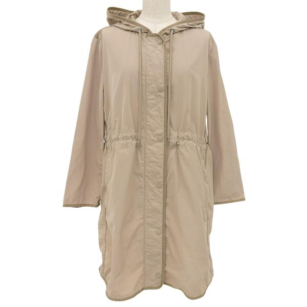 美品▲MONCLER モンクレール LEPRIS ロゴワッペン フード付 ドローコード ナイロンジャ...