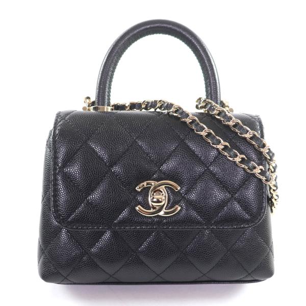 未使用品★CHANEL シャネル AP4244 キャビアスキン ココハンドル ミニ ショルダーバッグ...
