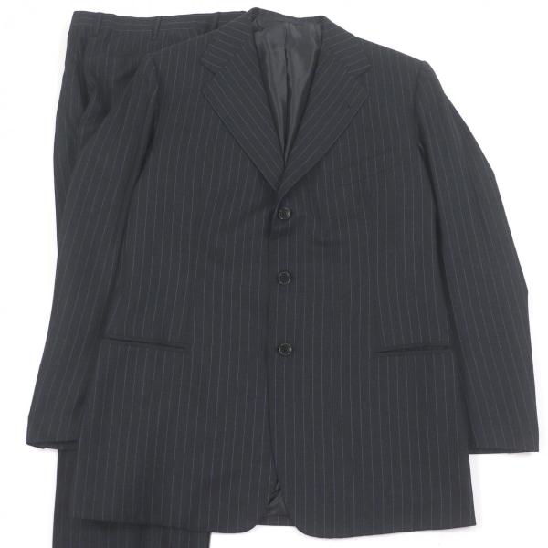 極美品□Tindaro De Luca ティンダロ・デ・ルーカ ストライプ柄 ビスポーク シングルス...