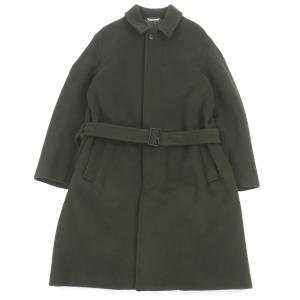 美品□AURALEE オーラリー A7AC02BM Beaver Melton Soutien Collar Coat ベルテッド フライフロント ステンカラーコート 3 日本製 正規品