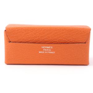 未使用品☆HERMES エルメス ミロワール シェーブルミゾル キュイーヴル ミラー付 リップケース U刻印 仏製 レディース 箱・保存袋付