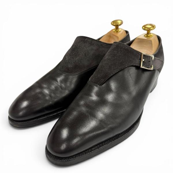 【ドンドン見直し】良品▼John Lobb ジョンロブ EASTON レザー スウェード モンクスト...