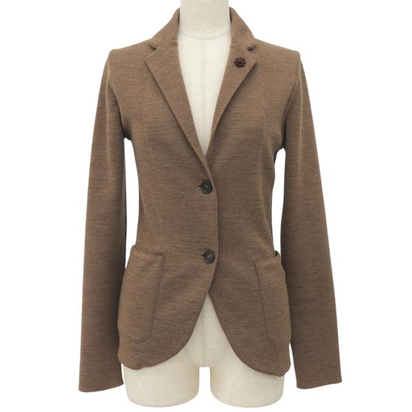 極美品▲LARDINI ラルディーニ A9JDIANTHA ウール100％ ニット テーラードジャケ...