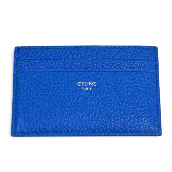 極美品★CELINE セリーヌ 10N763GTH ロゴ入り レザー カードホルダー カードケース ...