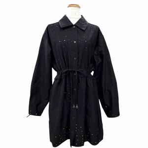 未使用△HERMES エルメス 26SS 6E0582DV Aux Champs Remix ドローストリング エンブロイダリー シャツワンピース 40 正規品 定価700700円