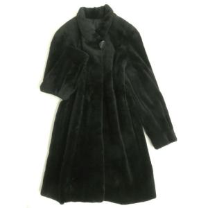 未使用品▼1　MINK　シェアードミンク　本毛皮ロングコート　レアカラー　ダークグリーン　サイズF　毛質柔らか◎