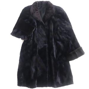 美品▽MG sable MINK シェアードミンク デザイン 本毛皮セミロング  
