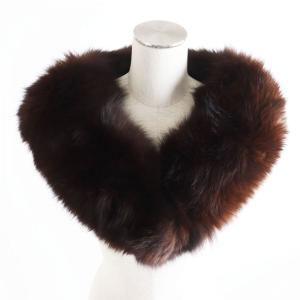 セール FENDI フェンディ 毛皮 ファー ショール ストール ブラウン 