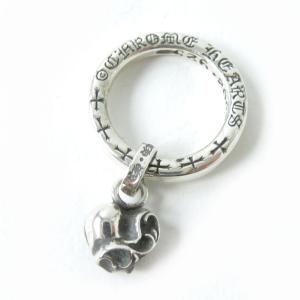 極美品☆CHROME HEARTS クロムハーツ Wハートモチーフ ロゴ クロス入り SV925 NTFLリング/指輪/アクセサリー シルバー 重量6.0g 保存袋付｜brand-td-store