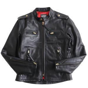 美品● K’S LEATHER KADOYA カドヤ LCSWLAS-304 スタンドカラー シングルライダースジャケット/レザージャケット ブラック S メンズ｜brand-td-store