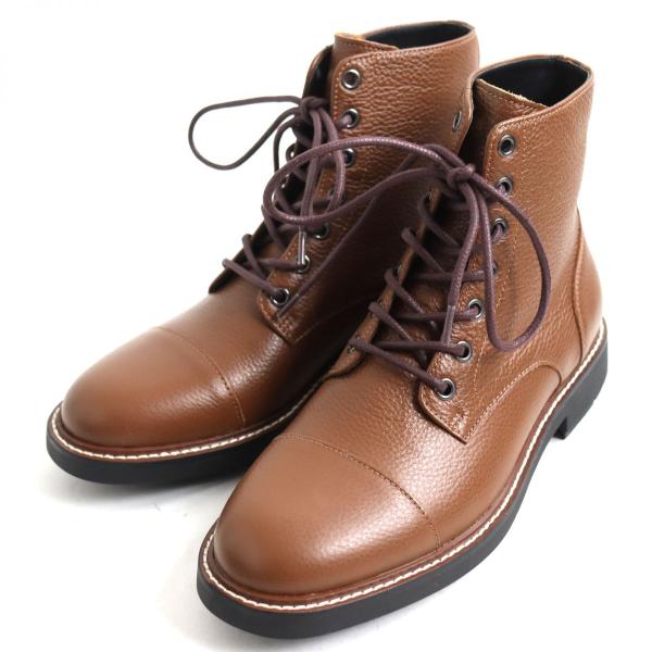 未使用品◆COACH コーチ LUG CAP TOE BOOT FG2989 レザー レースアップブ...