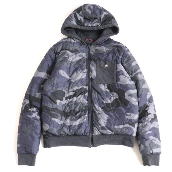 美品◆2016年 MONCLER モンクレール ガムブルー リバーシブル フーディー ダウンジャケッ...